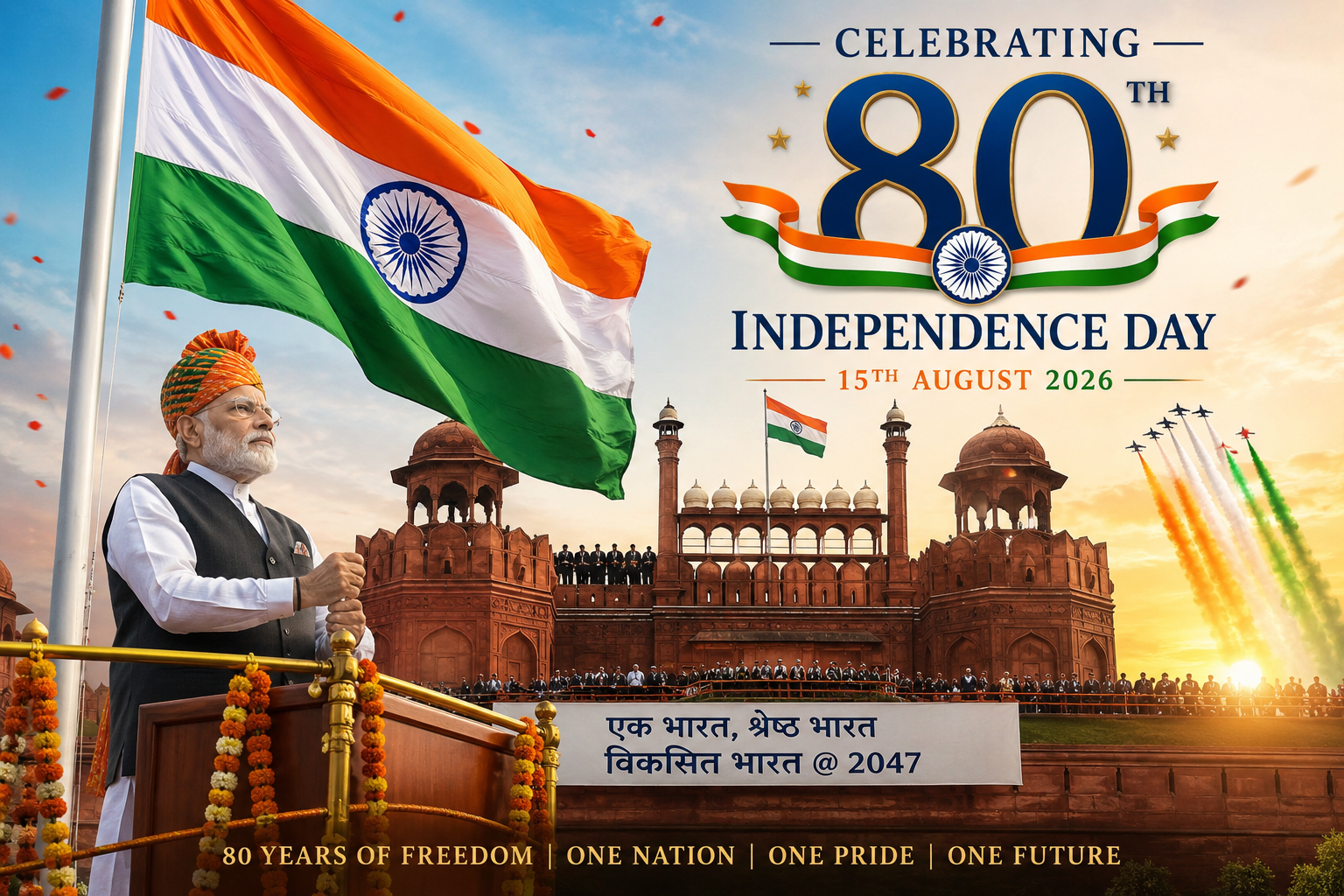 India Celebrates Its 80th Independence Day: PM Modi Leads Nation in a Grand National Celebration